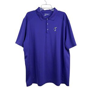 Nike Golf Polo‎ Shirt Dri-Fit Tour Performance XXL Purple Mickey Disney Park